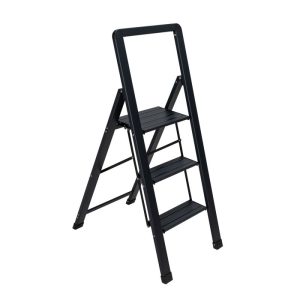 Wenko Alu-Smart Klapptrittleiter 3-stufig schwarz Wenko Alu-Smart Klapptrittleiter 3-stufig schwarz