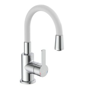 Valblue Samo Waschtischarmatur, Farbe: Chrom/Weiß Valblue Samo Waschtischarmatur, Farbe: Chrom/Weiß