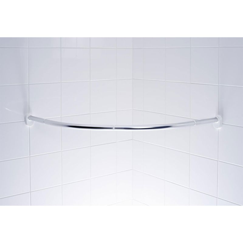 Valblue Rundduschstange Wien, ca. 90x90 cm, ca. Ø 25 mm, Farbe: Chromfarben glänzend