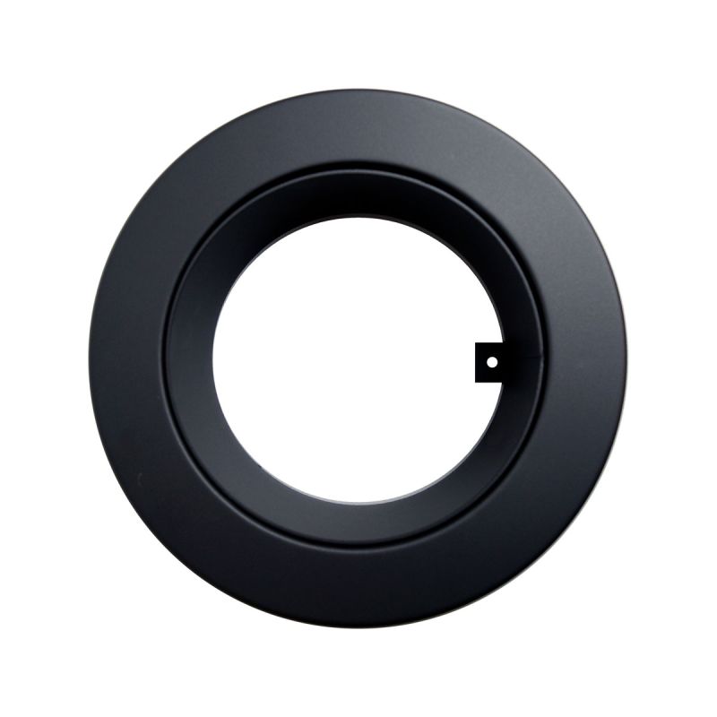 FIREFIX  Doppelwandiges Rohr 150 mm schwarz Rosette mit Wandfutter