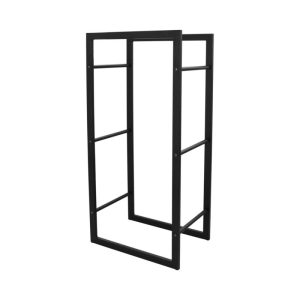 MyFireTool Kaminholzhalter Schwarz Pulverbeschichtet L45xB30xH96cm MyFireTool Kaminholzhalter Schwarz Pulverbeschichtet L45xB30xH96cm