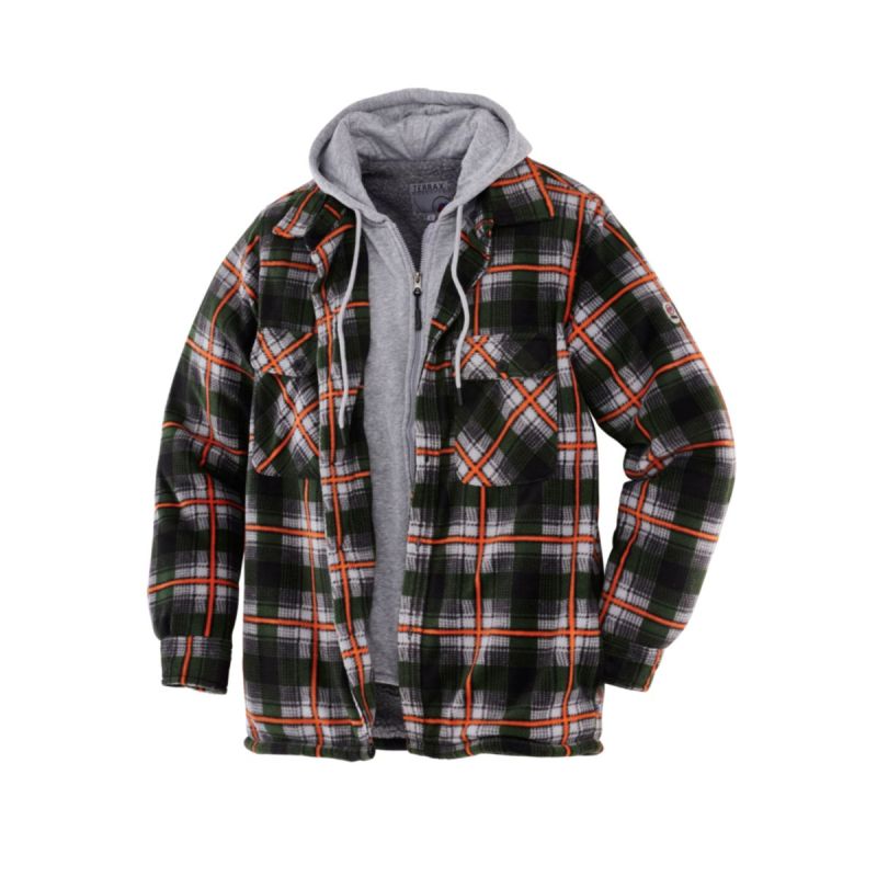 Terrax Workwear Herren Thermohemd Gr. S forstgrün orange