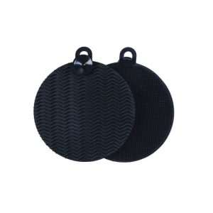 Wenko Silikon Spülschwamm Mod. Soft Schwarz 2er Set Geschirrschwamm mit feiner Noppenstruktur Wenko Silikon Spülschwamm Mod. Soft Schwarz 2er Set Geschirrschwamm mit feiner Noppenstruktur