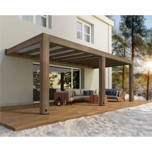 Palram Canopia Helsinki 3×5,3 Terrassenüberdachung aus Zedernholz / Sonnenschutzpaneele Palram Canopia Helsinki 3×5,3 Terrassenüberdachung aus Zedernholz / Sonnenschutzpaneele
