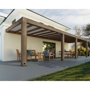Palram Canopia Helsinki 3×10 Terrassenüberdachung aus Zedernholz / Sonnenschutzpaneele Palram Canopia Helsinki 3×10 Terrassenüberdachung aus Zedernholz / Sonnenschutzpaneele
