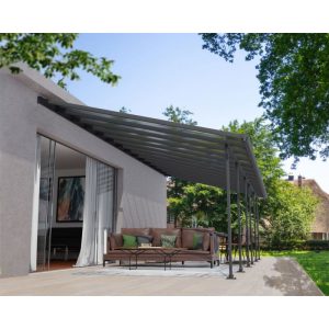Palram Canopia Feria Alu Terrassenüberdachung Polycarbonat 4×10,31 m dunkelgrau Palram Canopia Feria Alu Terrassenüberdachung Polycarbonat 4×10,31 m dunkelgrau