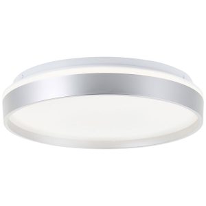 Brilliant Deckenleuchte Britt 33cm silber/weiß 22W 2300lm stufenlos dimmbar