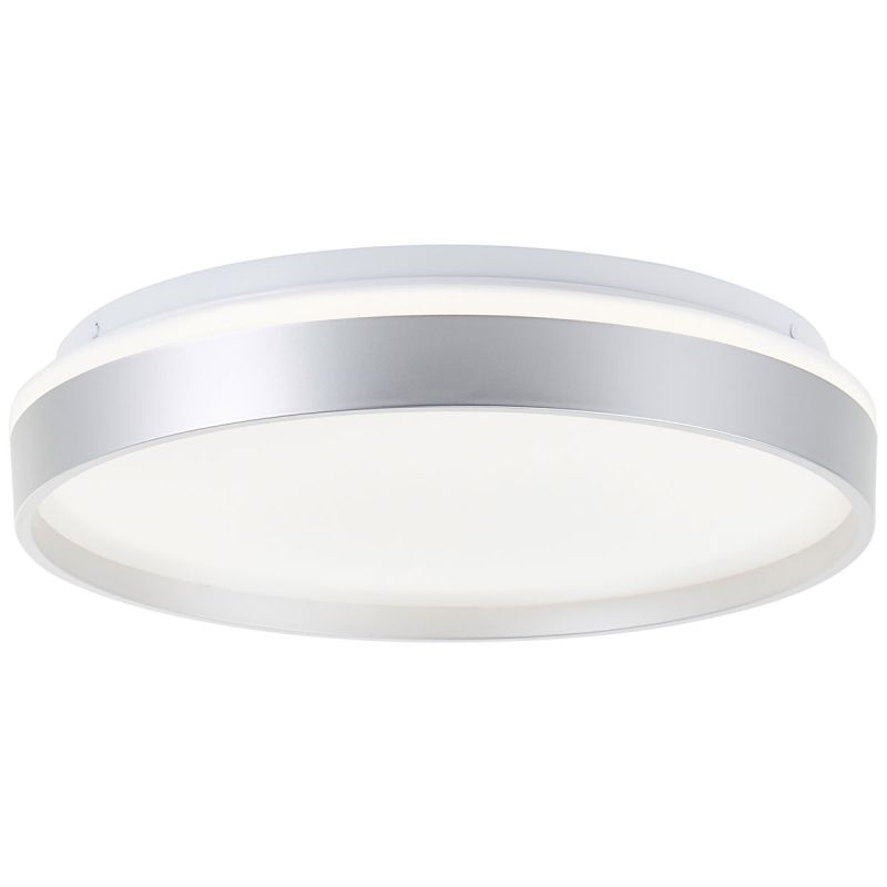 Brilliant Deckenleuchte Britt 33cm silber/weiß 22W 2300lm stufenlos dimmbar