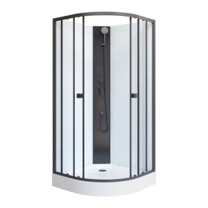 Aurlane Komplettdusche White Circle, rund, Farbe: Schwarz/weiss, 85x85x197,5cm Aurlane Komplettdusche White Circle, rund, Farbe: Schwarz/weiss, 85x85x197,5cm
