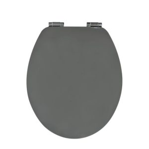 Valblue WC-Sitz Classic grauMDF-Holzkern Absenkautom. Metallscharn.