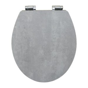 Valblue WC-Sitz Cement Betonoptik MDF-Holzkern Absenkautom. Metallscharn.
