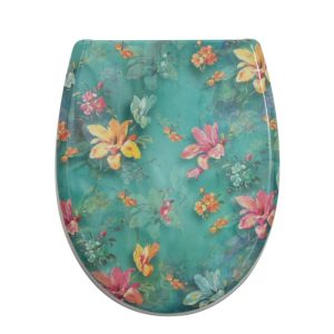 Valblue WC-Sitz Flowers Duroplast, Absenkautomatik, abnehmbar per Knopfdruck