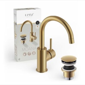 LENZ Waschtischarmatur Moana Easy-Clean Gold LENZ Waschtischarmatur Moana Easy-Clean Gold