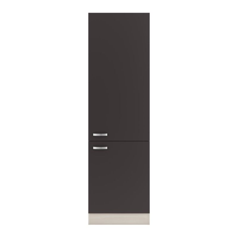 optifit Küchenhochschrank Faro 220 60 x 206,8 x 57,cm Anthrazit/Akazie Nachbildung