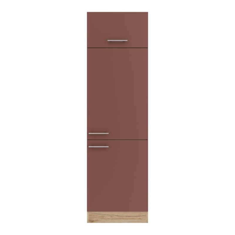 optifit Küchen Vorratsschrank Bari 407 30 x 206,8 x 57,cm Rostrot/Wildeiche Nachbildung