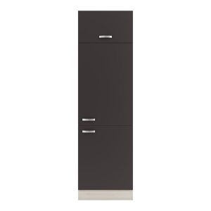 optifit Küchen Vorratsschrank Faro 220 30 x 206,8 x 57,cm  Anthrazit/Akazie Nachbildung