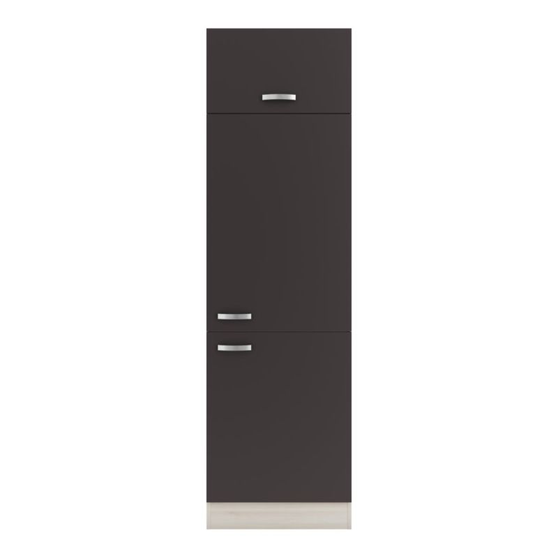 optifit Küchen Vorratsschrank Faro 220 30 x 206,8 x 57,cm Anthrazit/Akazie Nachbildung