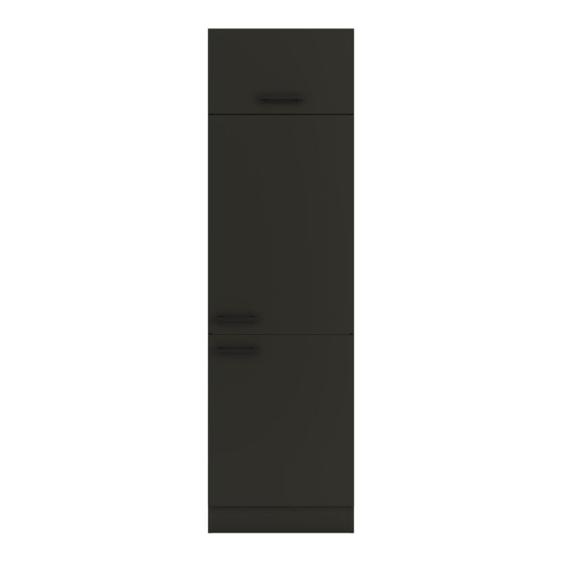 optifit Küchen Vorratsschrank Madrid 420 30 x 206,8 x 57,cm Anthrazit Matt/Anthrazit Matt