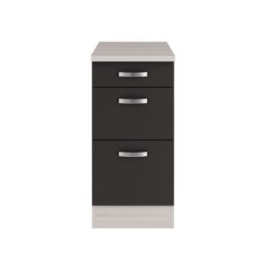 optifit Küchenunterschrank Faro 220 40 x 84,8 x 60 cm Anthrazit/Akazie Nachbildung optifit Küchenunterschrank Faro 220 40 x 84,8 x 60 cm Anthrazit/Akazie Nachbildung
