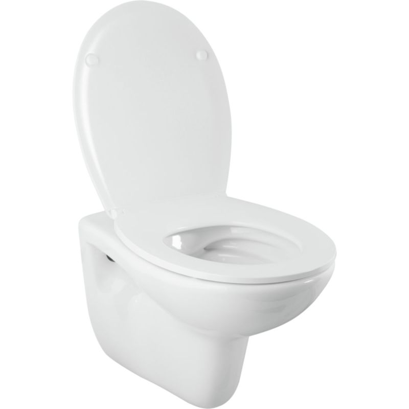 Wand-WC-Set Uni spülrandlos weiss Wand-WC inkl. WC-Sitz, abnehmbar, Absenkautomatik