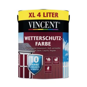 Vincent Wetterschutz Holzfarbe anthrazit 4 Liter Vincent Wetterschutz Holzfarbe anthrazit 4 Liter