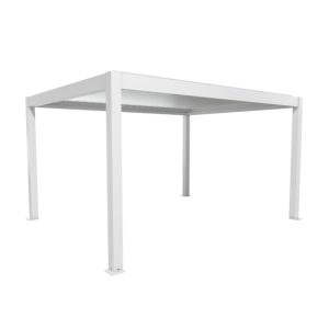 Biohort Pergola Gr. 4,5×3,5 weiss/silber-metallic 460x 367,5x 264 cm
