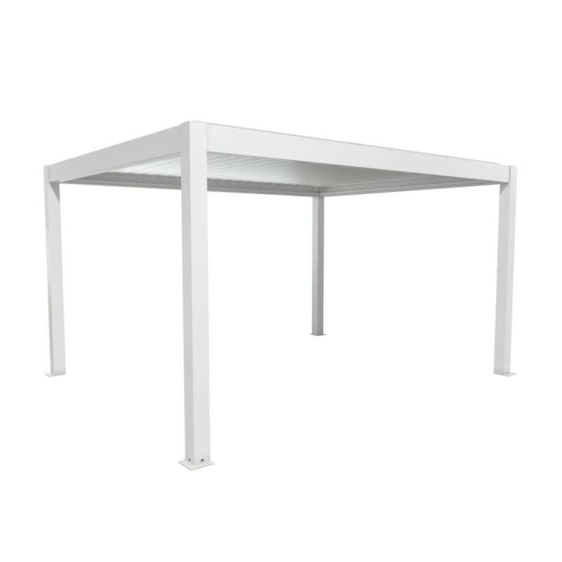 Biohort Pergola Gr. 4,5x3,5 weiss/silber-metallic 460x 367,5x 264 cm
