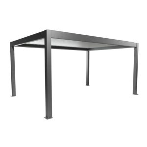 Biohort Pergola Gr. 5×3,5 quarzgrau/silber-met 515,5x 367,5x 264 cm