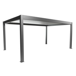 Biohort Pergola Gr. 5,5×3,5 quarzgrau/silber-met 552,5x 367,5x 264 cm