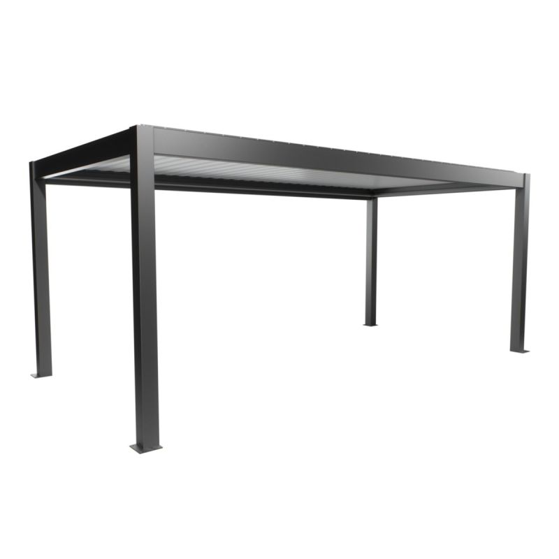 Biohort Pergola Gr. 6x3 dunkelgrau-met/weiss 608x 312x 264 cm