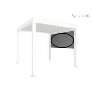 Biohort Sonnenschutzrollo 3,5m weiß mit ZIP Funktion für Pergola