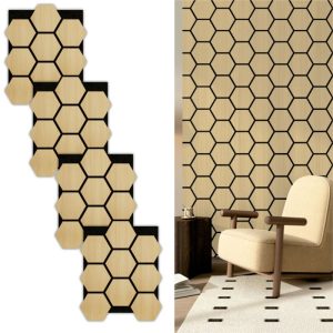 Hexagon Akustikpaneele Echtholzoberfläche Eicheoptik Hexagon Akustikpaneele Echtholzoberfläche Eicheoptik