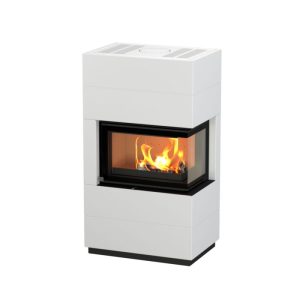 Kaminofen Integra Plus Line rechts, Stahl, weiss, 8 kW Kaminofen Integra Plus Line rechts, Stahl, weiss, 8 kW