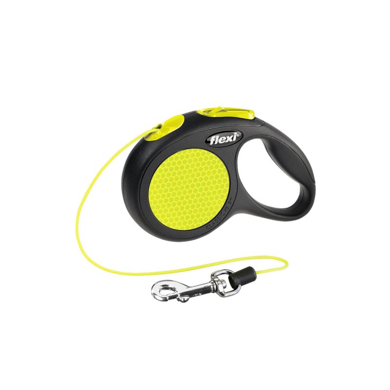 Flexi Seil-Leine New Classic neongelb XS 3m