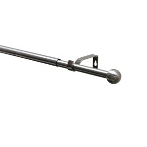 Gardinenstangen Set ausziehbar Durchmesser 16/19 mm 120-210 cm Edelstahl-Optik Gardinenstangen Set ausziehbar Durchmesser 16/19 mm 120-210 cm Edelstahl-Optik