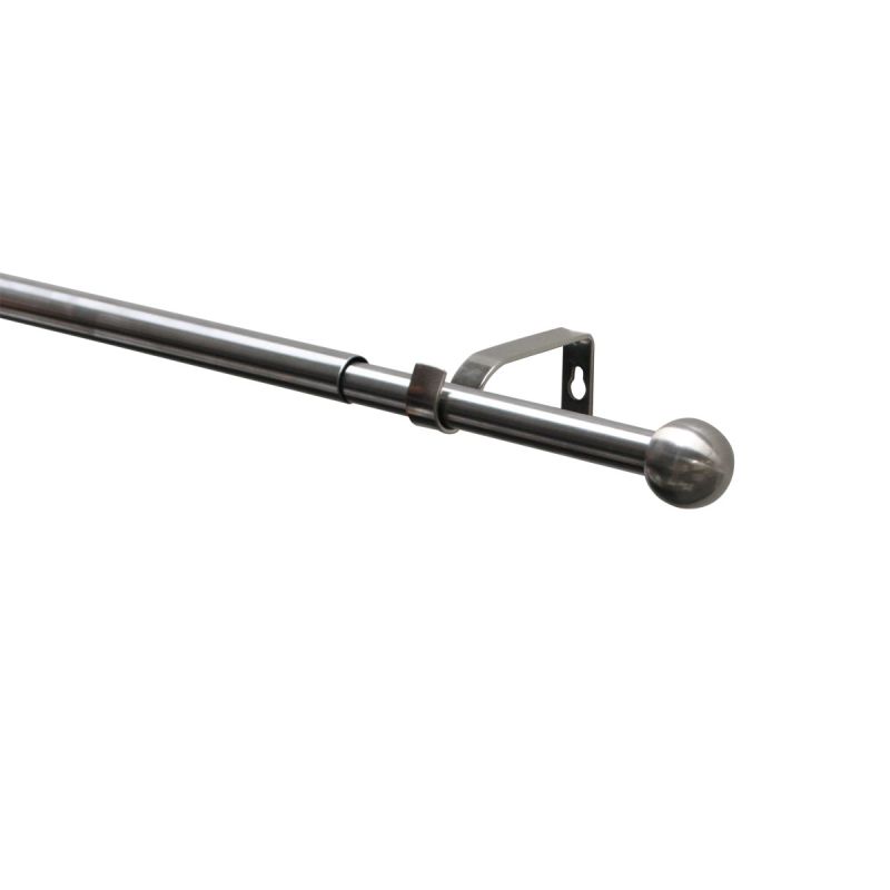 Gardinenstangen Set ausziehbar Durchmesser 16/19 mm 120-210 cm Edelstahl-Optik