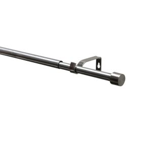 Gardinenstangen Set Kos Cap ausziehbar Durchmesser 16/19 mm 120-210 cm Edelstahl-Optik Gardinenstangen Set Kos Cap ausziehbar Durchmesser 16/19 mm 120-210 cm Edelstahl-Optik