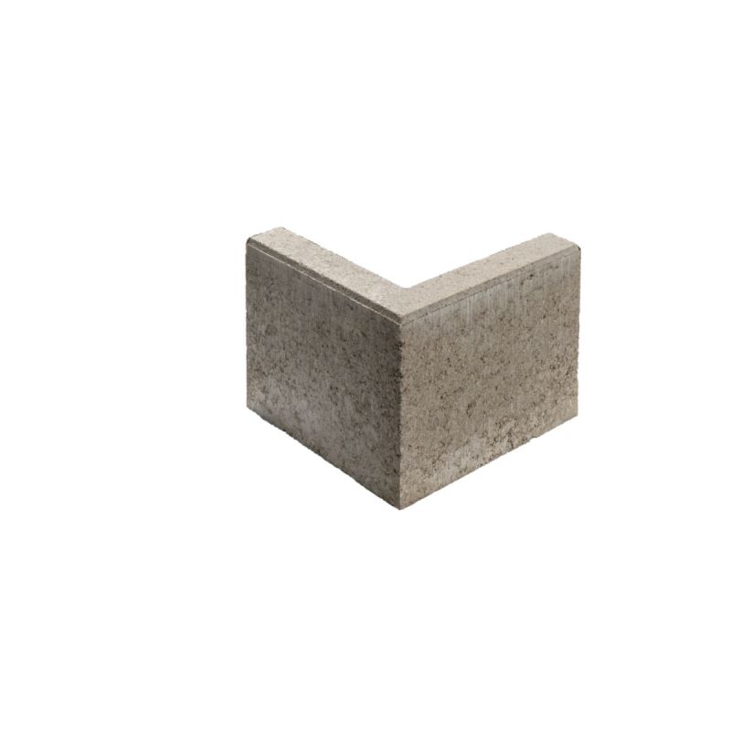 Lusit Rasenbord-Ecke 90° 5 x 20 x 25 cm Grau