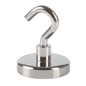 Suki Topfmagnet Neodym mit Schraubhaken M6 Ø 36 x 43 mm, silber Suki Topfmagnet Neodym mit Schraubhaken M6 Ø 36 x 43 mm, silber