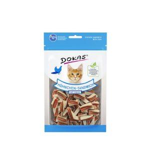 Dokas Snack Hühnchen Sandwich mit Fisch 70g Dokas Snack Hühnchen Sandwich mit Fisch 70g