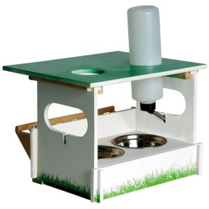 dobar Futterbar-Set Hopsi 31 x 25 x 21,5 cm grün/weiß