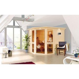 Karibu Amelia 3 Eckeinstieg 9 kW Ofen Bio externe Strg ohne Kranz
