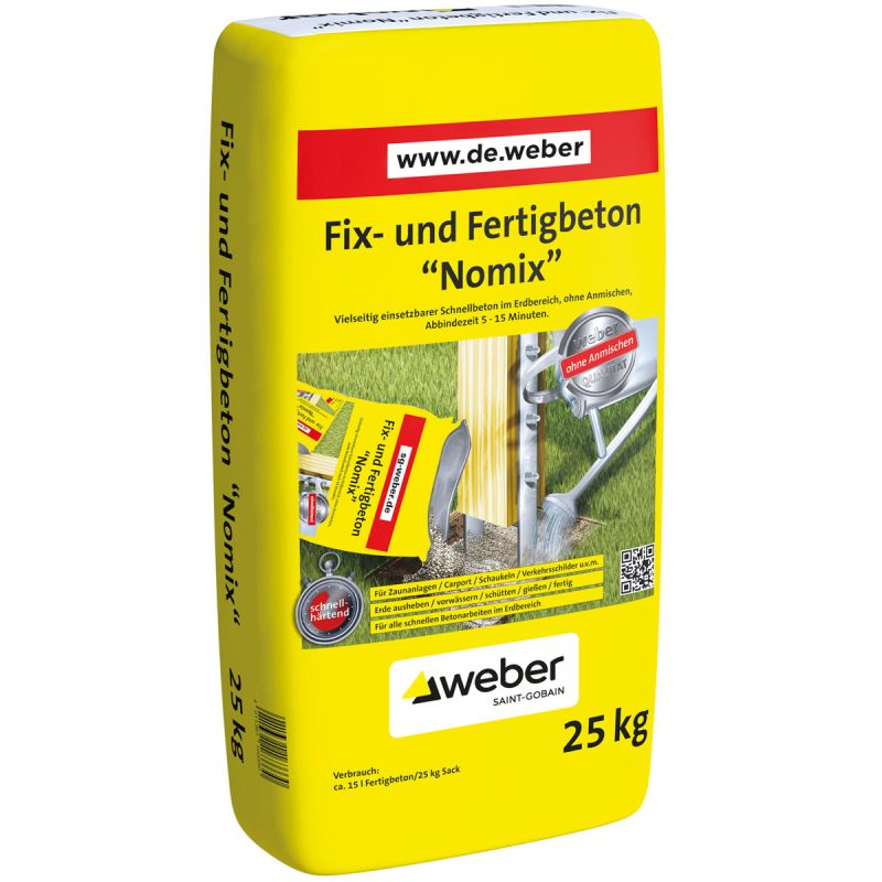 Weber Fix und Fertigbeton Nomix 25 kg