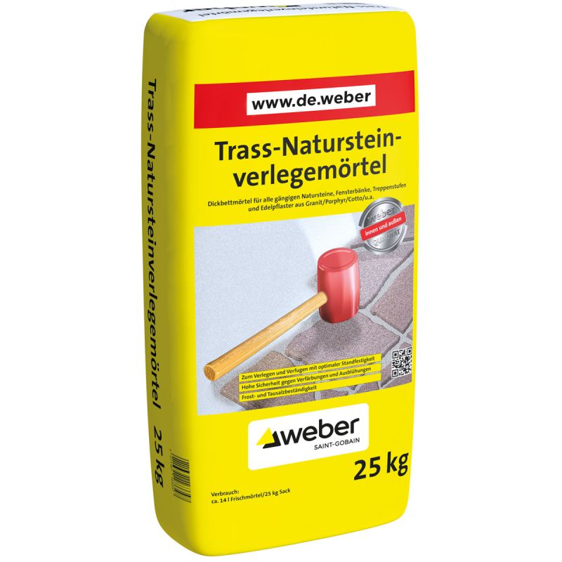 Weber Trass Natursteinverlegemörtel 25 kg