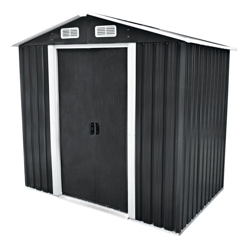 Durabil Gerätehaus Moritz carbon und weiß 204 x 186 x 132 cm