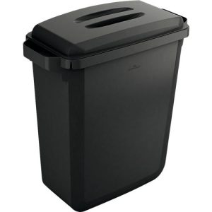 Abfallbehälter Durable Durabin Eco, 60 L, mit Deckel, 2 Tragegriffe, B 590 x T 282 x H 600 mm, recycelter Kunststoff in Qualität Blauer Engel, schwarz Abfallbehälter Durable Durabin Eco, 60 L, mit Deckel, 2 Tragegriffe, B 590 x T 282 x H 600 mm, recycelter Kunststoff in Qualität Blauer Engel, schwarz