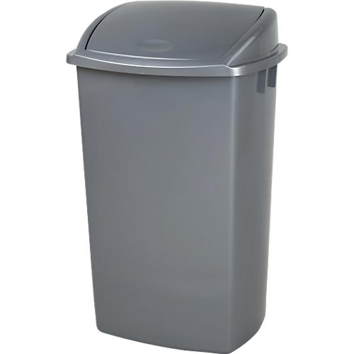 Abfallbehälter Vepa Bins, Volumen 50 l, mit Deckel, rechteckig, L 315 x B 400 x H 680 mm, Kunststoff, grau