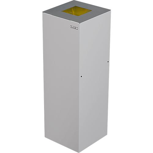 Abfalleimer Alicante, 45 L, selbstlöschend, weiß/alu