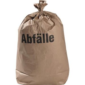 Abfallsäcke Papier, nassfest, 120 Liter, 100 Stück Abfallsäcke Papier, nassfest, 120 Liter, 100 Stück