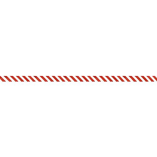 Absperrband, Polyethylen-Folie, 500 m x 80 mm, rot/weiß schraffiert, 1 Rolle im Abrollkarton
